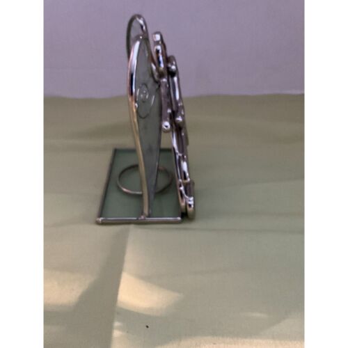 Free Standing Blue/Green Stain Glass Angel Votive Holder with Lyre - Picture 2 of 10