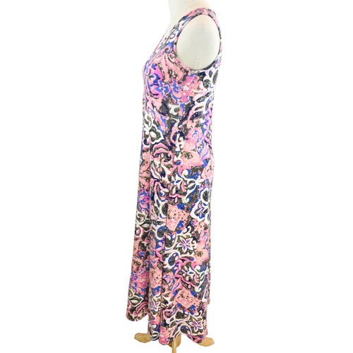 Talbots Maxi Jersey Tank Dress in Tile Print - Picture 7 of 12