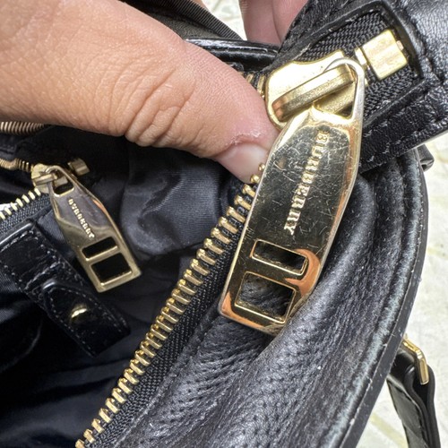 Burberry Black Beat Check Nylon Diaper Tote Bag With Gunmetal Hardware EUC - Picture 14 of 20