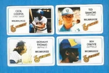 1981 Perma Graphics Card Lot MILWAUKEE BREWERS