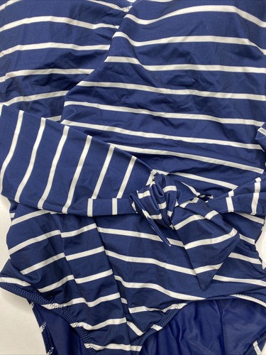 Vineyard Vines Performance XS Blue White Stripe One Piece Swim UPF 50 NWT New - Picture 3 of 8