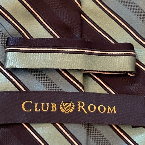 Club Room Blue 100% Silk Men’s Neck Tie Made In China - Picture 8 of 9