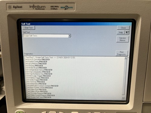 Agilent 54831M Infiniium 600MHz 4 Channel Colour Oscilloscope Tested Calibrated - Picture 7 of 10