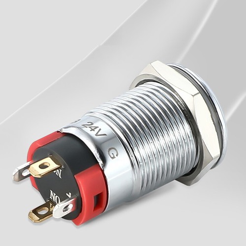 12mm Metall Druckschalter Drucktaster Rastend Tastend LED Beleuchtet 5-Typ - Picture 8 of 12