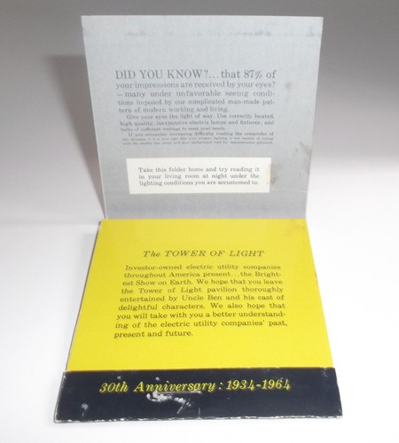 MEJOR LUZ MEJOR VISTA Feria Mundial de Nueva York 1964-65 Torre de Luz recuerdo - Imagen 4 de 5