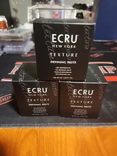 (2) ECRU New York Texture Defining Paste curl defining 1.69 fl oz matte