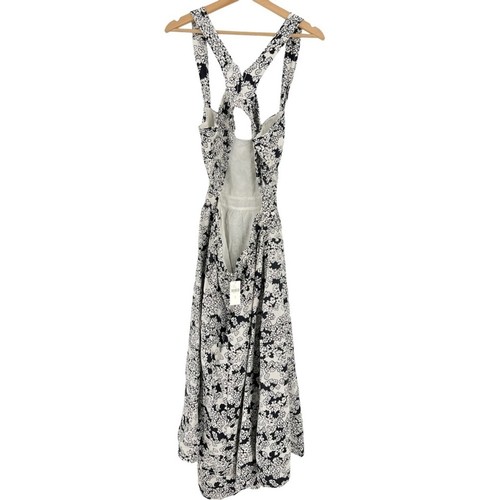 NEW Anthropologie By Anthropologie Linen-Blend Printed Midi Dress Sz 6 - Picture 4 of 10