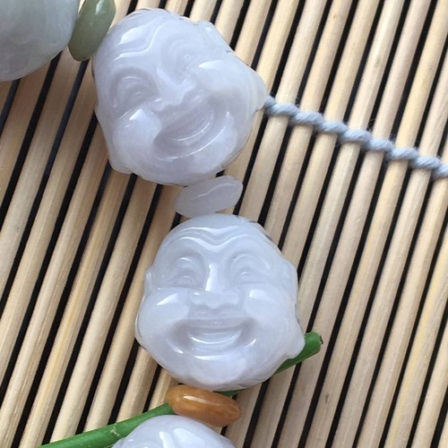 Certification A-natural jadeite happiness Maitreya Buddha bracelet * 弥勒佛 *1201 - Picture 4 of 7