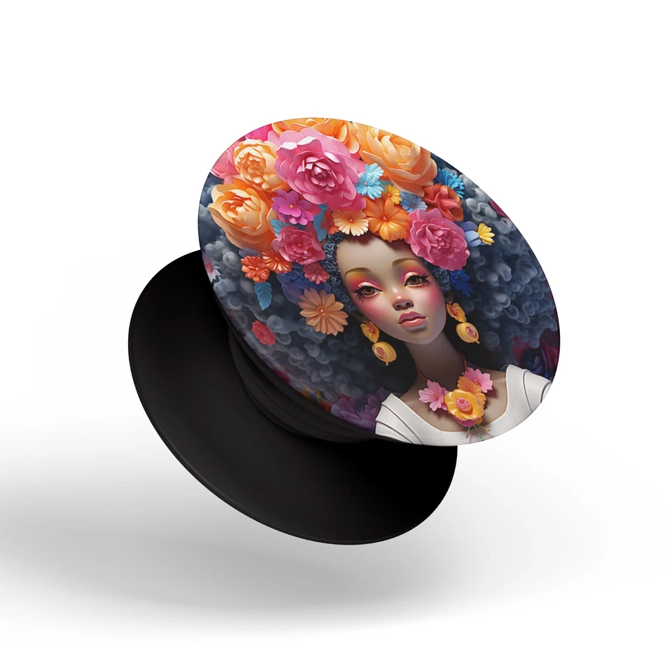 PopSockets Floral Hair Black History Month for Phone Women Swappable PopGrip NWT - Image 2 of 4