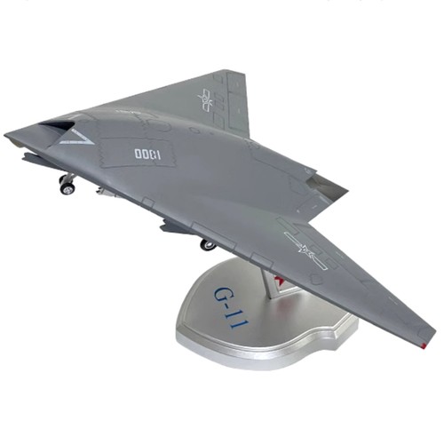 1 pz scala 1/45 lega pressofusa cinese G-11 stealth UAV modello aereo giocattolo regalo - Foto 5 di 21