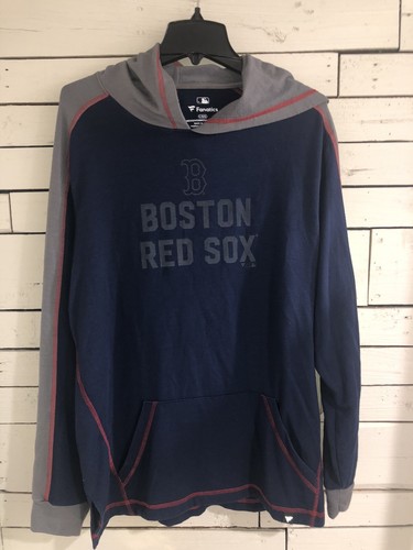 Boston Red Sox Adult Hoodie Extra Sz-LG Blue/Red Fanatics Pullover MLB Sweater