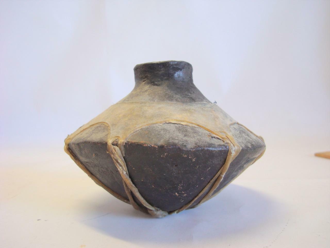 Old Authentic Tarahumara Mexican Indian Tribal Clay Primitive Pot