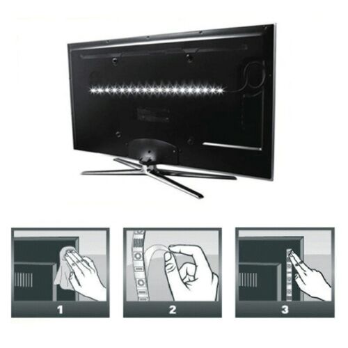 5V USB LED Strip Light White TV Backlight Lamp Self Adhesive Flexible Tape Wire - Picture 8 of 8