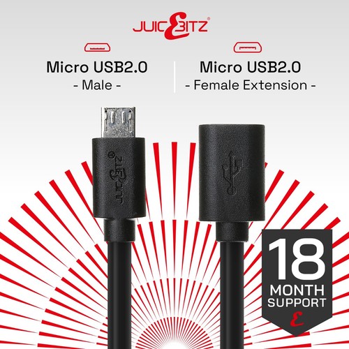 Câble de données chargeur rallonge micro-USB femelle vers mâle micro-USB droit/angle - Photo 15 sur 35