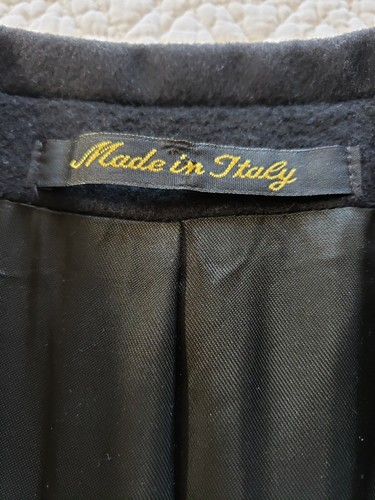 Ragusa Classic 1970 Mantel Wolle Kaschmir Made In Italy Herren Gr. 42 Schwarz - Bild 5 von 14