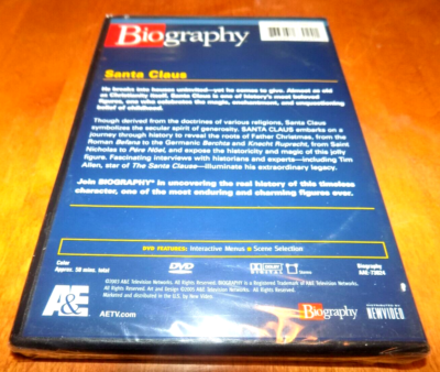 BIOGRAPHY SANTA CLAUS A&E Rare Classic History Christmas Holiday  