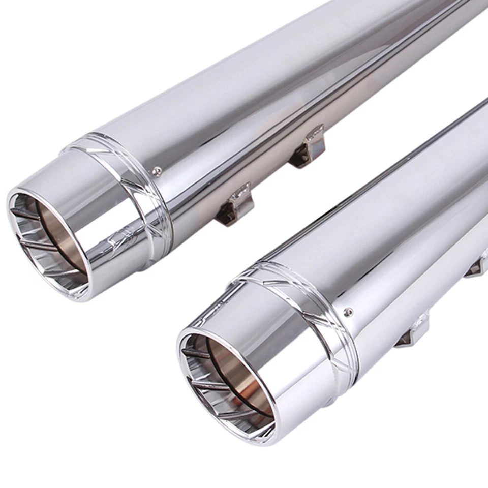 DNA 4" Slip On Muffler For Harley 95-16 Touring Road Street Glide Exhaust Pipes Foto 2 de 4