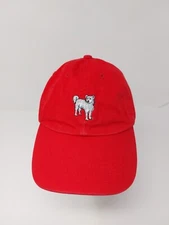 Samoyed Strap Back Dad Hat Adjustable Red Cap