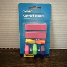 Caliber Assorted Erasers Non Toxic 7 Erasers 