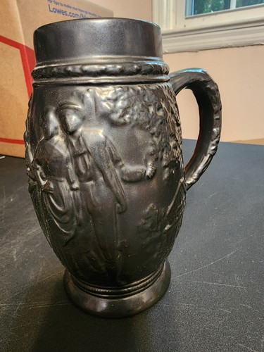Vintage Handmade Black Mug/Stein Signed DIW '66 9 inches - Picture 3 of 6