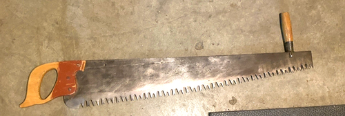 A Vintage 1 or 2 Man Cross Cut Timber, Logging Saw - Picture 6 of 6