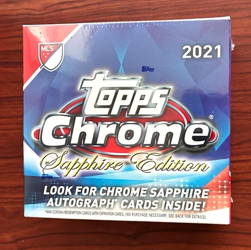 2021 Topps Chrome Sapphire Edition Hobby Box MLS Major League Soccer - SEALED