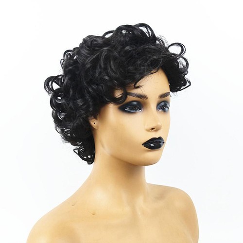 100% Human Hair Wig Short Afro Curly Wigs For Black Virgin Women Hair U9I18 - Picture 9 of 9