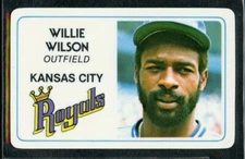 1981 Perma-Graphics Super Star Credit Card - #31 - Willie Wilson - Royals