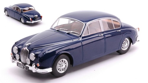 MODELLINO AUTO STATICO WHITEBOX JAGUAR MK II 1960 BLU MODELLISMO SCALA 1:24 - Imagen 2 de 5