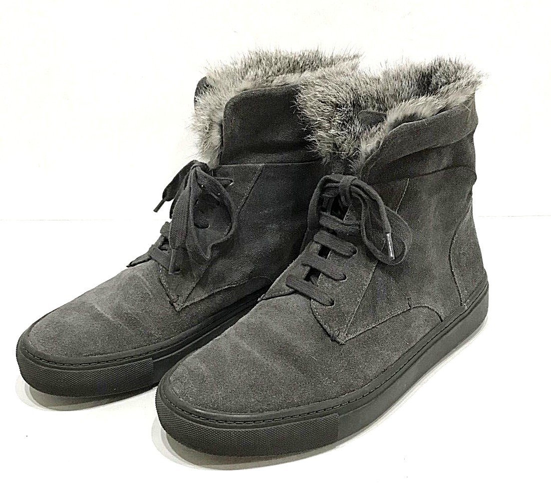Vince Nyack Nyack Nyack Mujer gris Gamuza Adorno de piel de conejo alta Top tenis zapatos 7.5 37.5 cc0986 Vince Nyack Nyack Nyack Mujer gris Gamuza Adorno de piel de conejo alta Top tenis zapatos 7.5 37.5 cc0986