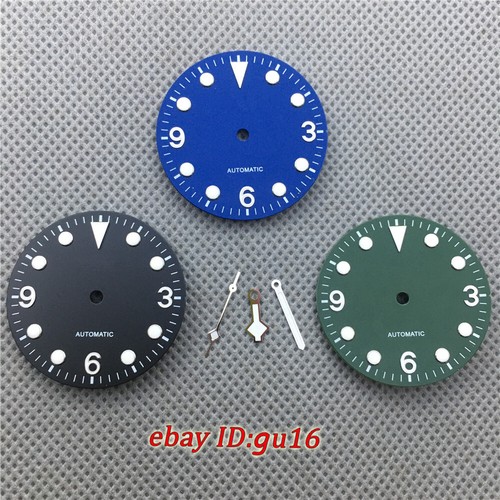 Verde luminoso 29.2mm reloj de esfera estéril y reloj de agujas ajuste NH35 NH36 Movimiento - Imagen 2 de 8