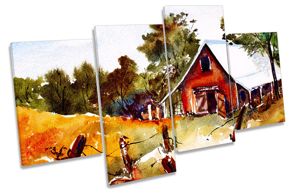 Countryside Landscape Autumn Framed MULTI CANVAS PRINT Wall Art Countryside Landscape Autumn Framed MULTI CANVAS PRINT Wall Art