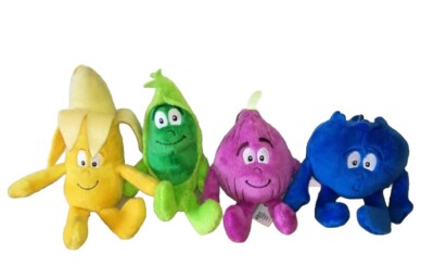 4 VITAMINS Blueberry Banana Fig Pea Lidl Coop Plush Mini Fruit