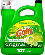 Gain + Aroma Boost Liquid Laundry Detergent Original Scent 107 Loads 154 Oz HE C