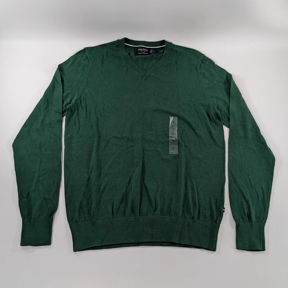 NAUTICA Luxury Performance Green Long Sleeve Pullover Sweater Mens Small  NWOT | eBay