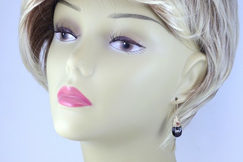 Spyglass Designs Earrings made w/ Crystal Black Silver 14k Solid Gold Wrap - Picture 13 of 18