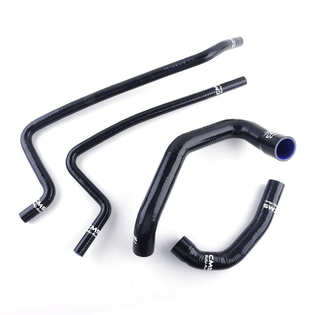 For 19972006 Jeep Wrangler TJ 4.0L LHD Black Silicone Radiator+Heater