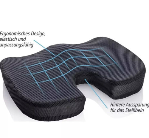 Sitzkissen Orthopädisches Steißbeinkissen Auto Büro Sitzerhöhung Stuhlkissen Gel - Bild 2 von 4