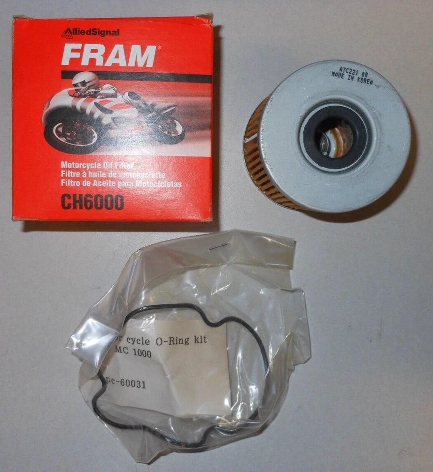 Filtro de aceite NOS Fram compatible con: Suzuki GS250 300 400 450 500 CH6000 Foto 2 de 4