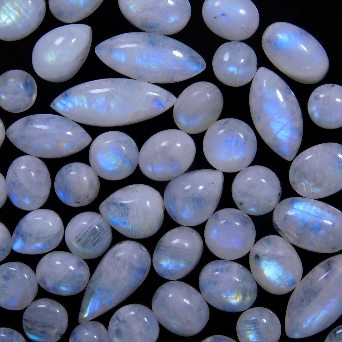【sssbh527】HAKUGEI smurfs、moonstone Wholesale Moonstone Small Rough Specimen Raw Rainbow