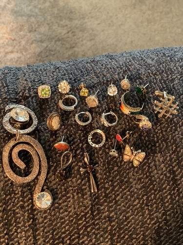 Sterling Silver Lot Of Assorted Jewelry With Stones 47.4 Grams