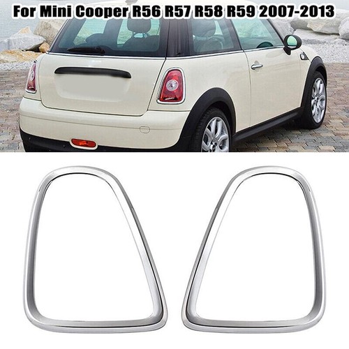For Mini Cooper R56 R57 R58 R59 2007-2013 Chrome Pair Rear Tail Light Cover Trim - Picture 2 of 8