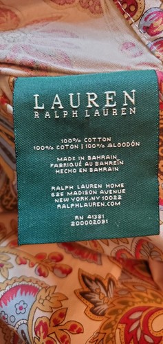 2 Standard Size Ralph Lauren Home Pillow Covers Shams Floral Red/Blue EUC - Picture 6 of 6