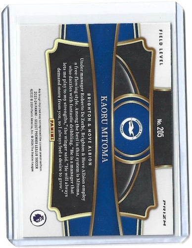 Kaoru Mitoma 2023-24 Panini Select EPL Pink Ice Field Level #205 Brighton - Picture 2 of 2