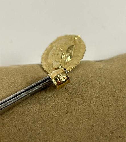 BEAUTIFUL 10k YELLOW GOLD VIRGIN MARY GUADALUPE PENDANT - Picture 12 of 15