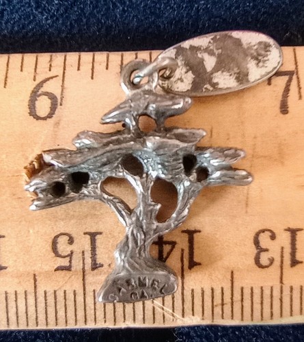 Vintage Sterling Silver Tree Charm 3D Bracelet/necklace Charm Tree Of Life