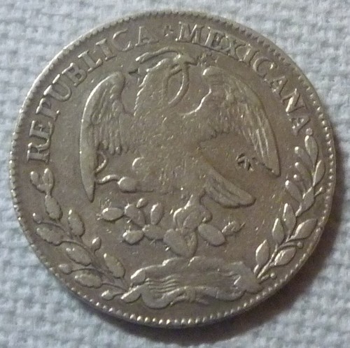 1863 Zs MO - MEXICO - 8 REALES - ZACATECAS - SILVER CROWN - HIGH GRADE - RARE! - Picture 4 of 5