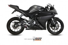 Komplette Auspuffanlage MIVV GP Schwarz Edelstahl Yamaha Yzf R125 2014 > 2018