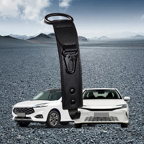 1X PU Leather Hook Car Front Seat Headrest Organizer Holder Fastener Hanger - Foto 6 di 13