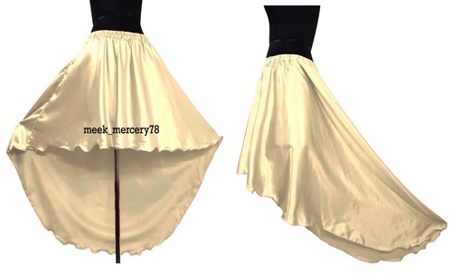 New Trend Up Down Skirt Satin High low skirt Asymmetrical Skirt Plus Size S47 - 第 19/45 張圖片